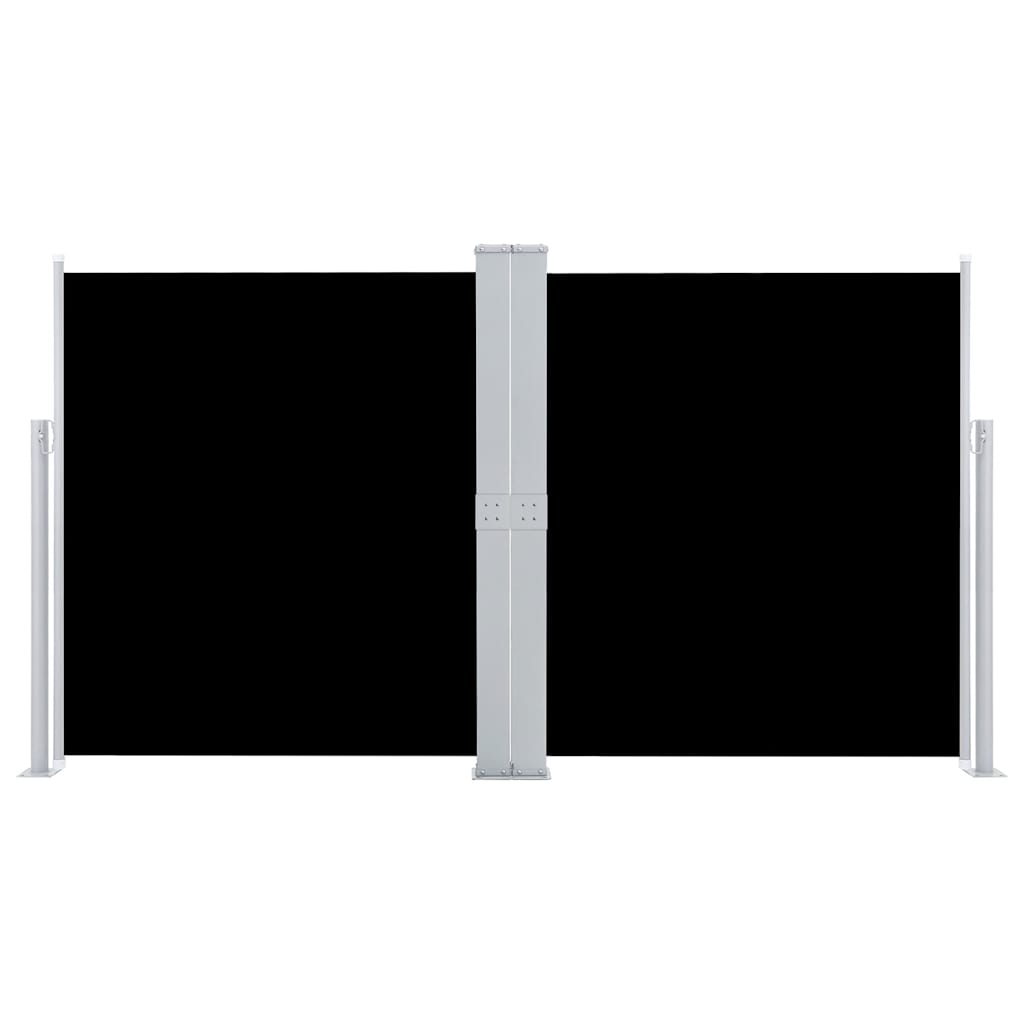 Toldo lateral retrátil 140x600 cm preto