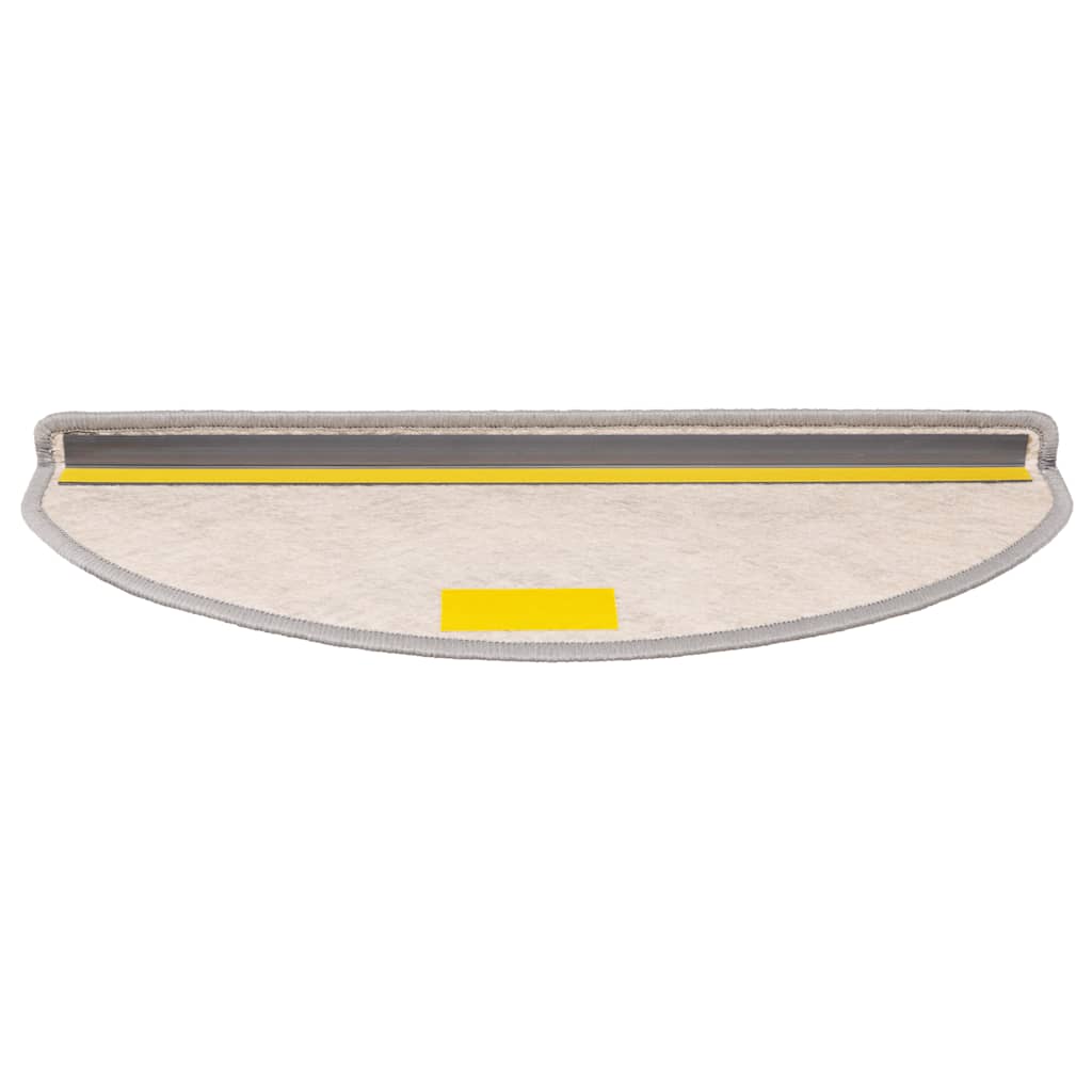 Tapetes escada adesivos aspeto sisal 15pcs 65x21x4 cm platinado