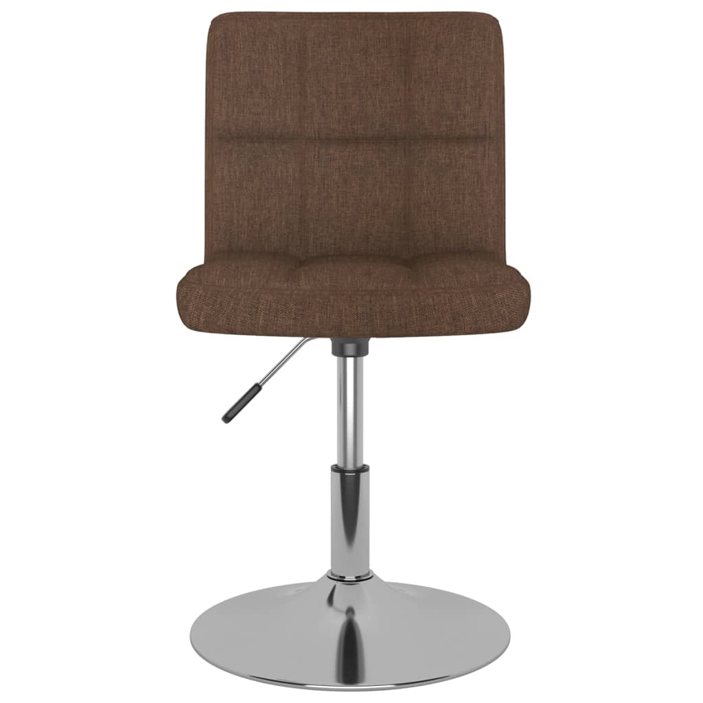Cadeiras de jantar giratórias 2 pcs tecido castanho