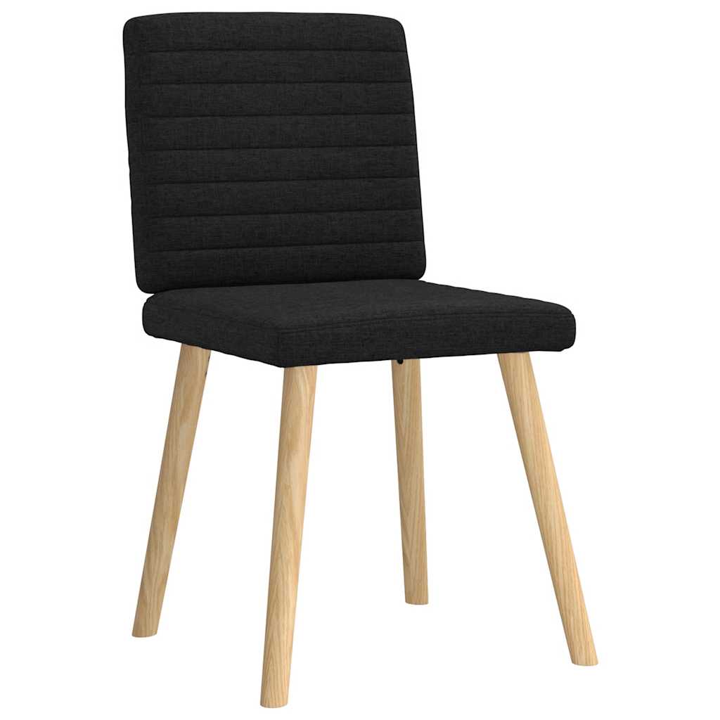 Cadeiras de jantar 4 pcs tecido preto