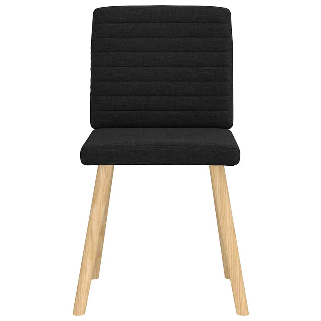Cadeiras de jantar 4 pcs tecido preto