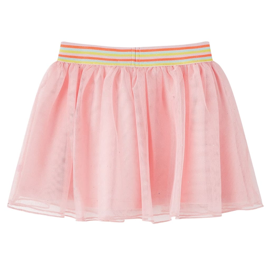 Saia de tule para criança rosa-claro 128