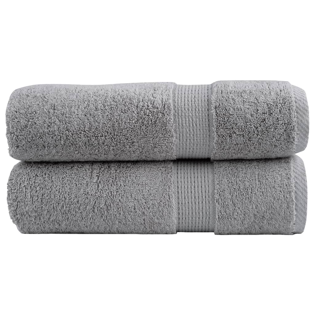 Toalhas de mãos premium solund 2pcs 50x100 cm 600 gsm cinzento