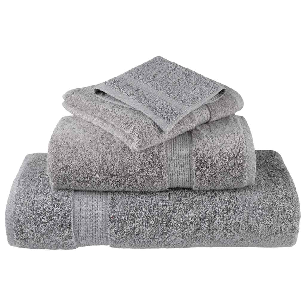 Toalhas de mãos premium solund 2pcs 50x100 cm 600 gsm cinzento