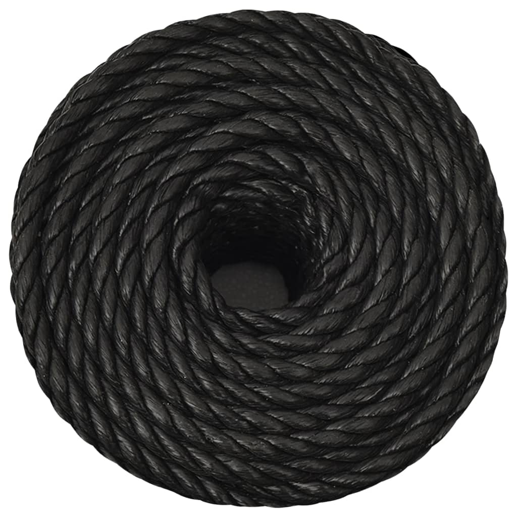 Corda de trabalho 14 mm 50 m polipropileno preto