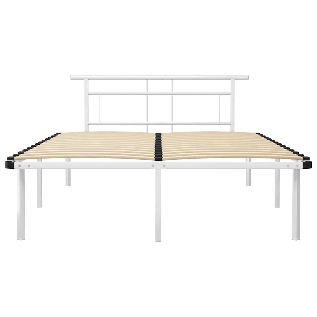 Estrutura de cama em metal 140x200 cm branco