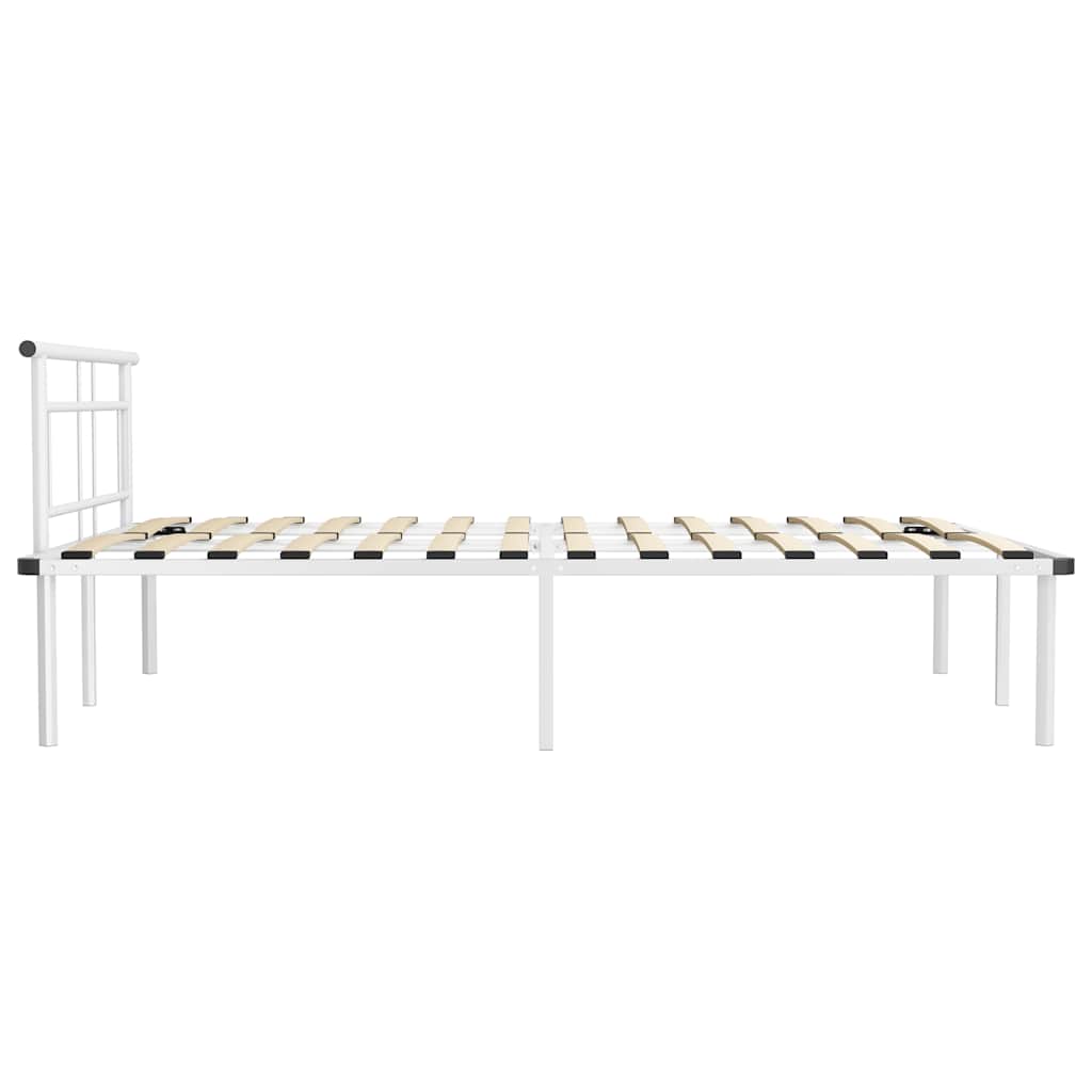 Estrutura de cama em metal 140x200 cm branco