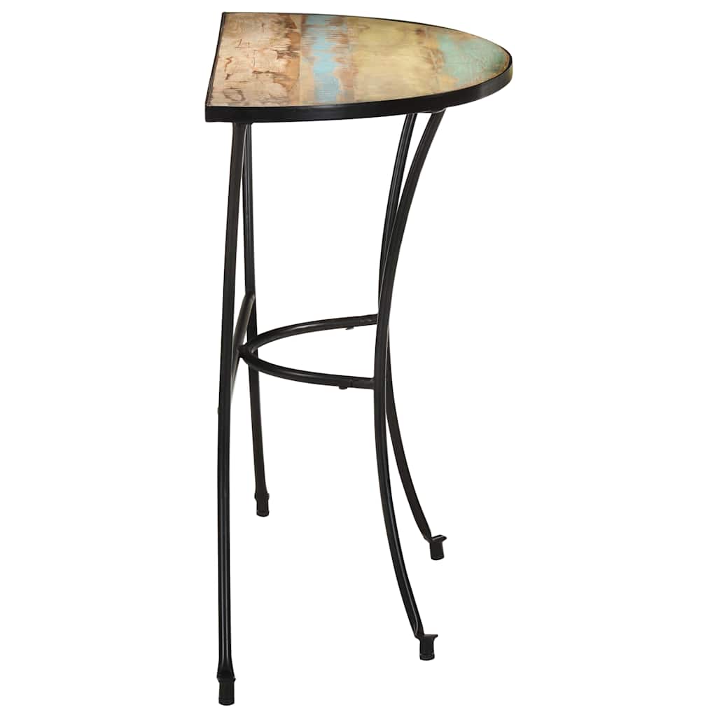 Mesa de apoio 110x40x77 cm madeira recuperada maciça