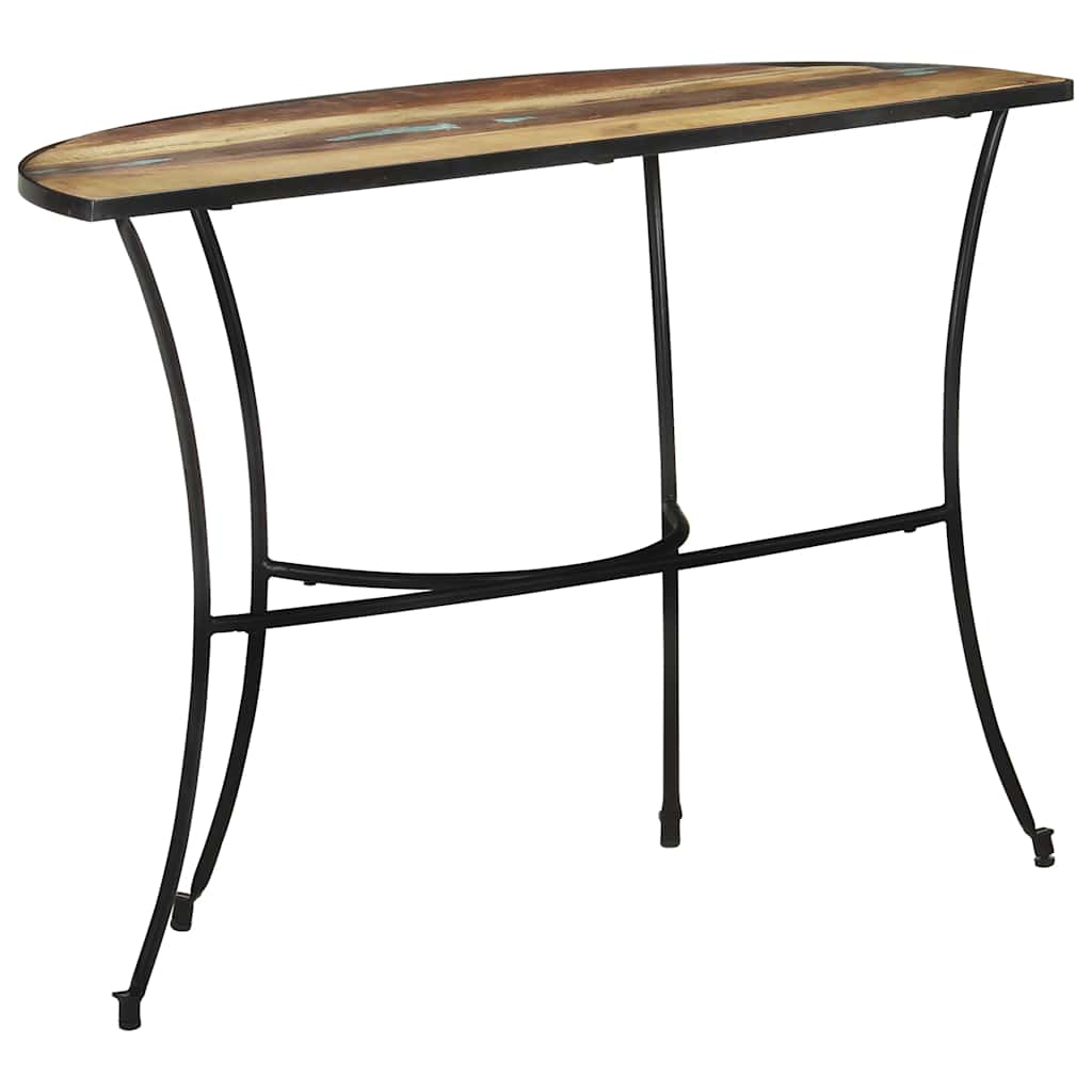 Mesa de apoio 110x40x77 cm madeira recuperada maciça