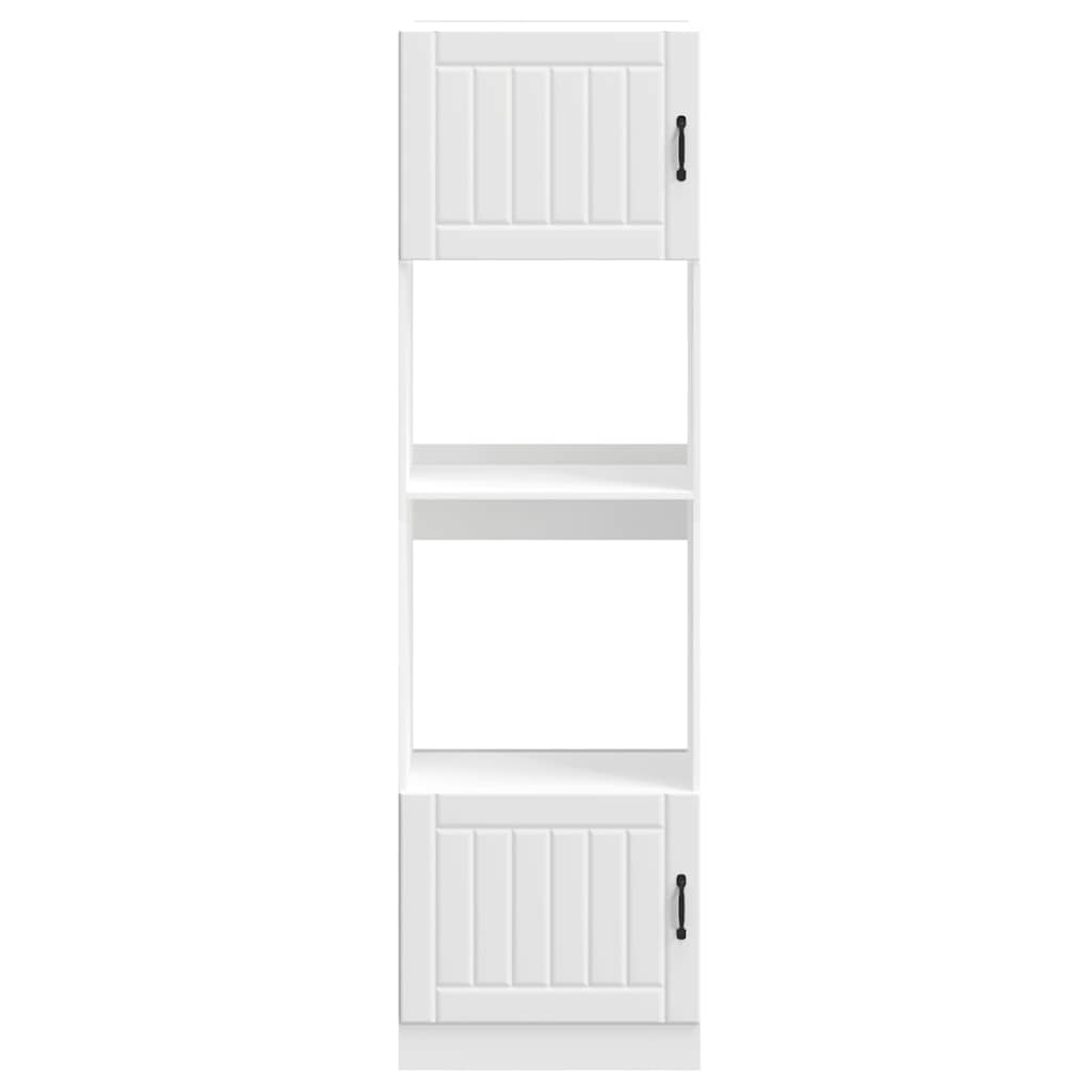 Armários forno 2 pcs lucca derivados de madeira branco