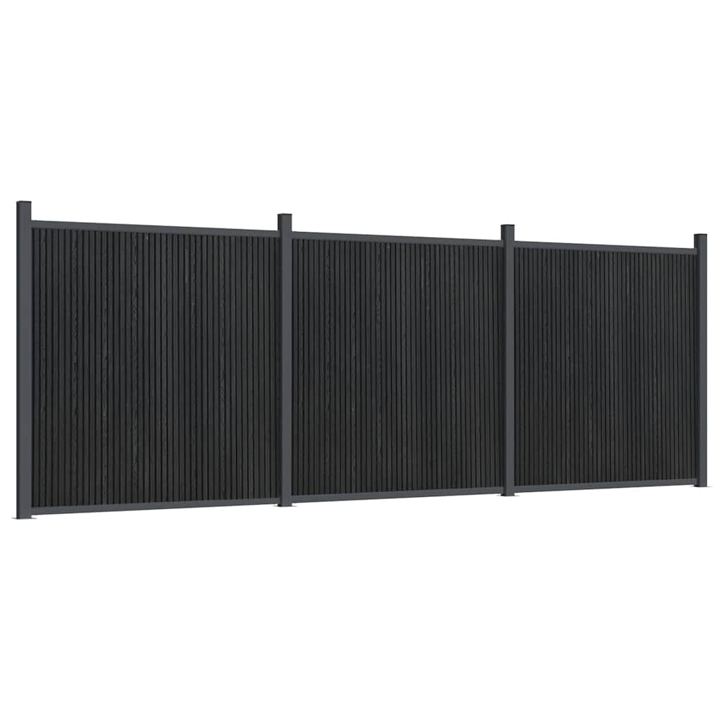 Painel de vedação 526x186 cm wpc cinzento