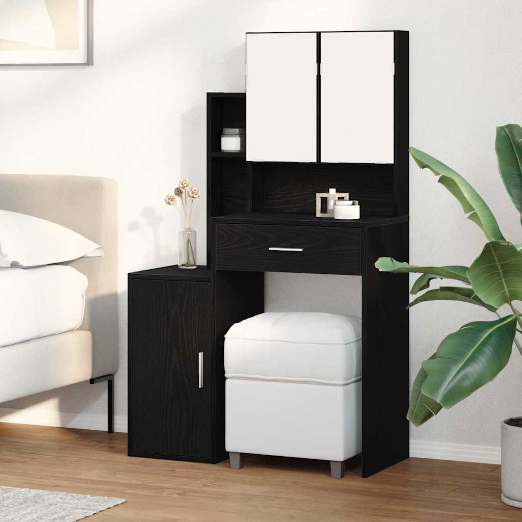 Mesa de vestir carvalho preto 80 x 35 x 132 cm