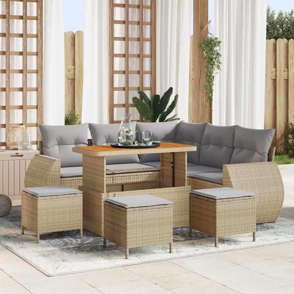 Conjunto de sofá de jardim 9 unid. 8-número de lugares