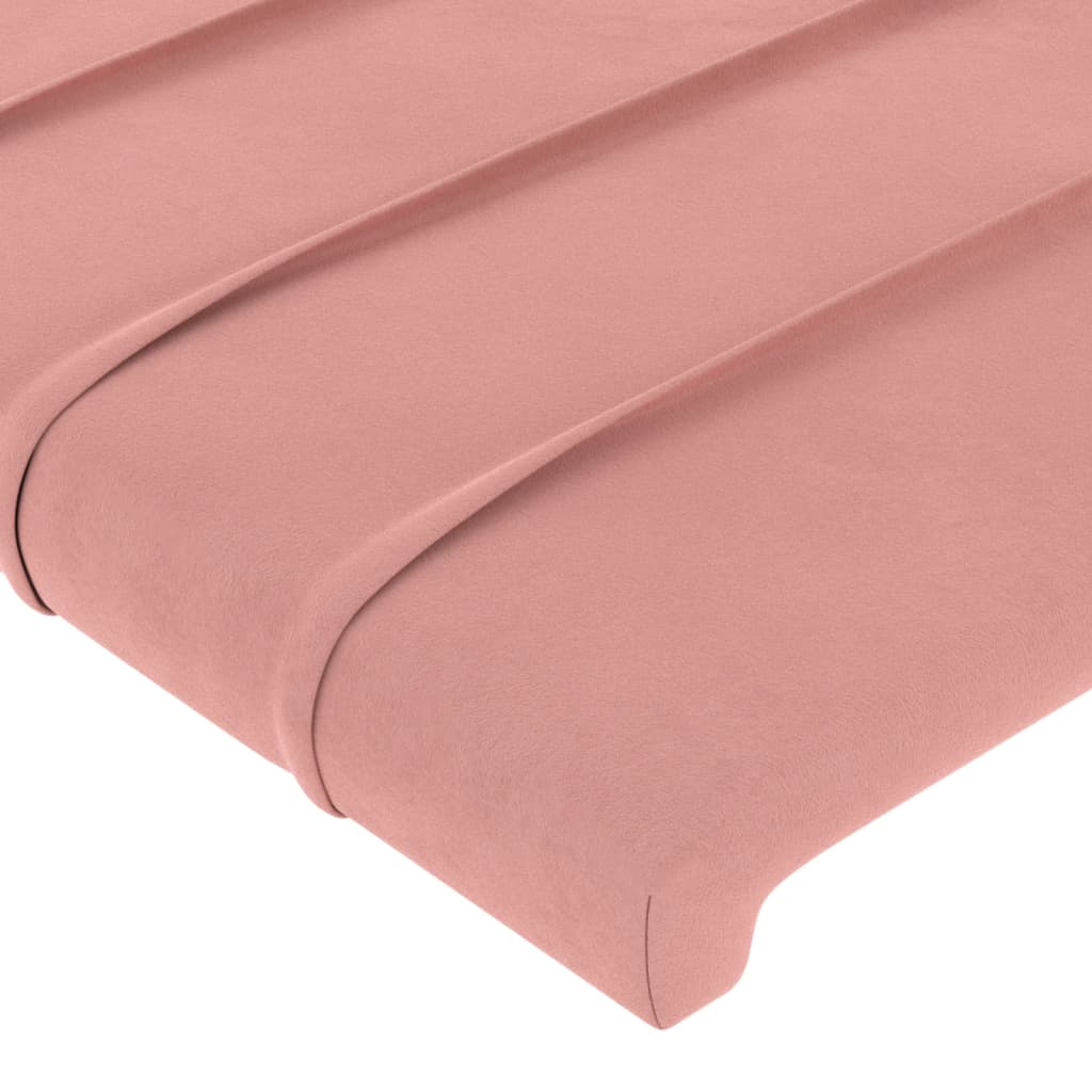 Cabeceiras rosa 160x5x78/88 cm veludo