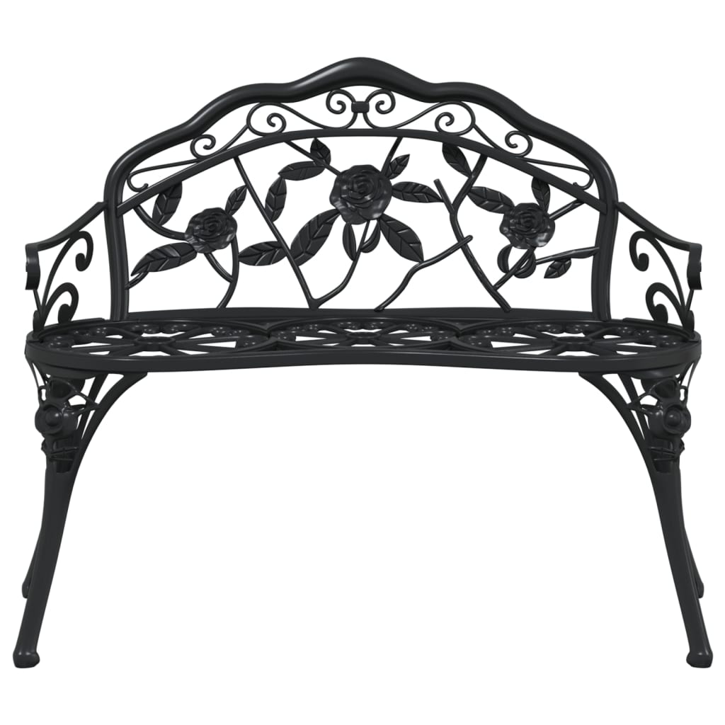 Banco de jardim 100 cm alumínio fundido preto