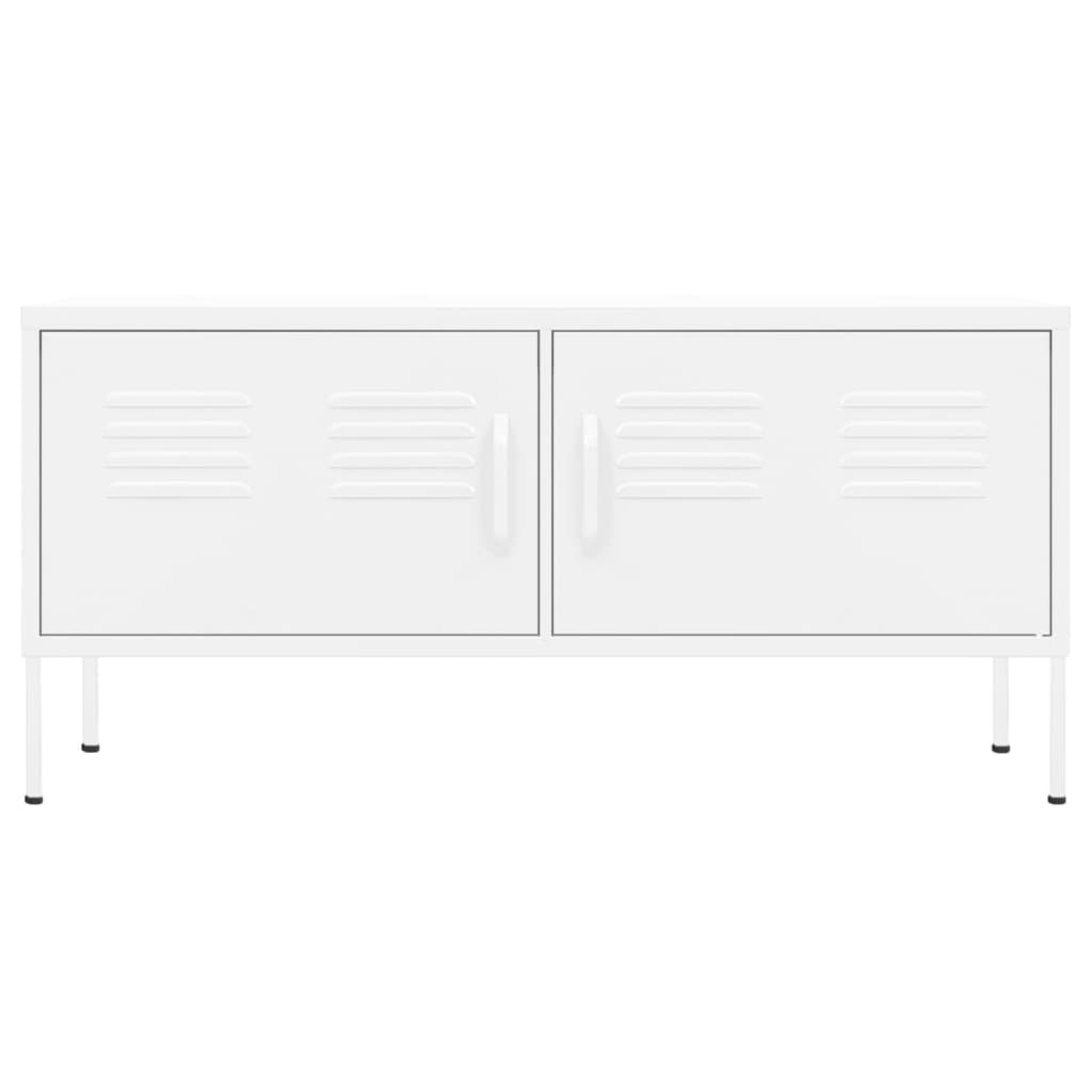 Móvel de TV aço 105x35x50 cm branco