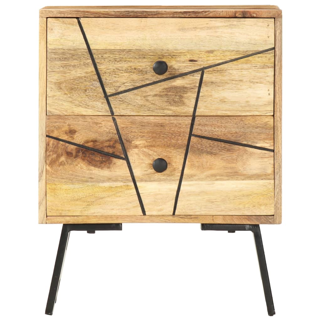 Mesa de cabeceira 40x30x50 cm madeira de mangueira maciça