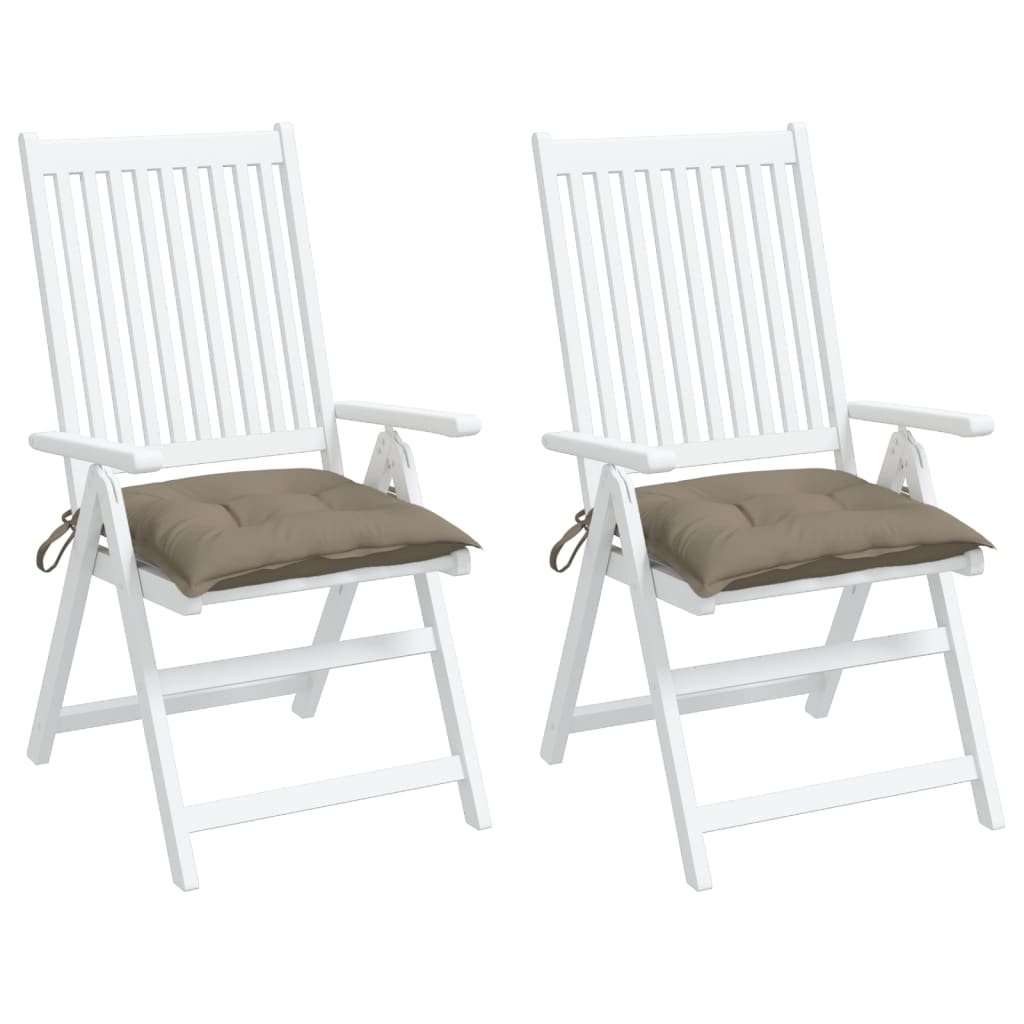 Almofadões de cadeira 2 pcs tecido oxford cinza-acastanhado