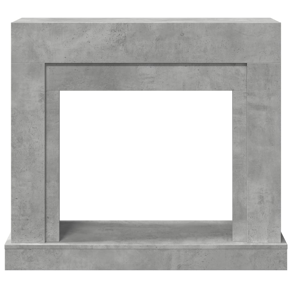 Cornija lareira 100x30x87,5 cm derivados madeira cinza cimento