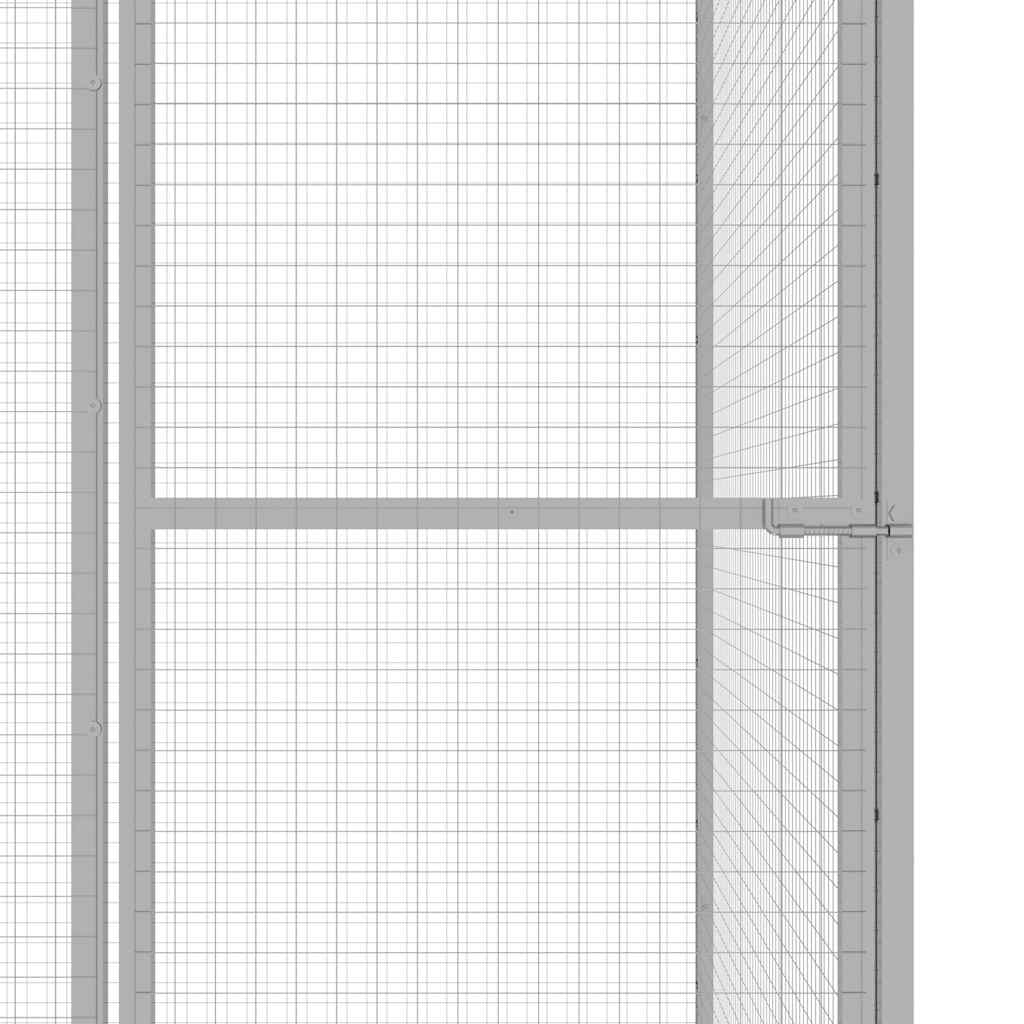 Jaula para gatos 3x3x2,5 m aço galvanizado