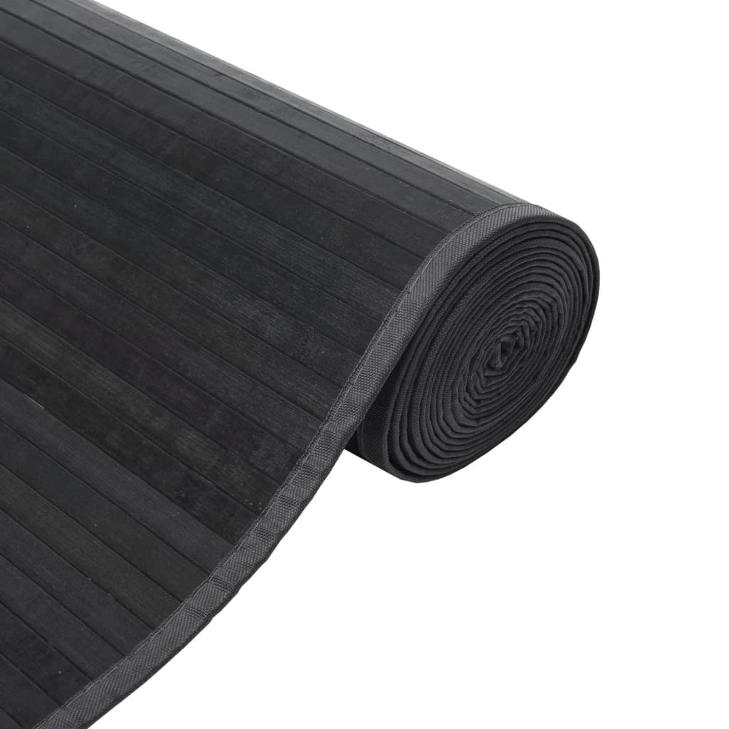 Tapete retangular 60x100 cm bambu cinzento