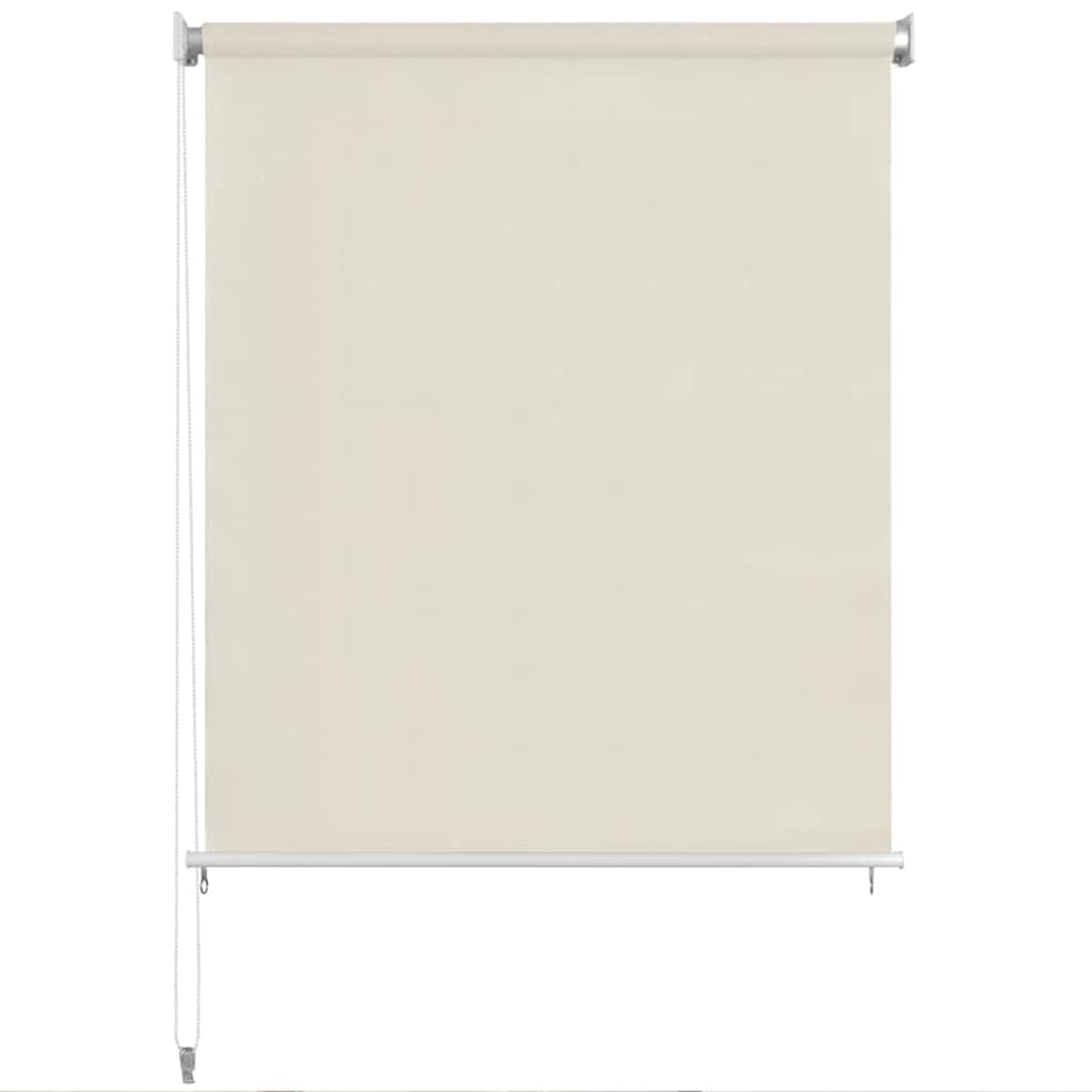 Estore de rolo para exterior 105 (l) x 140 (a) cm creme