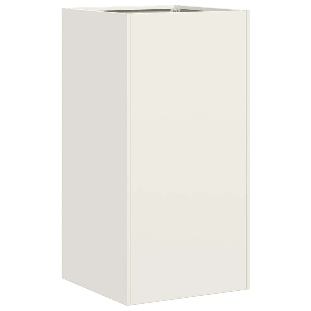 Vaso floreira 40x40x80 cm aço laminado a frio branco