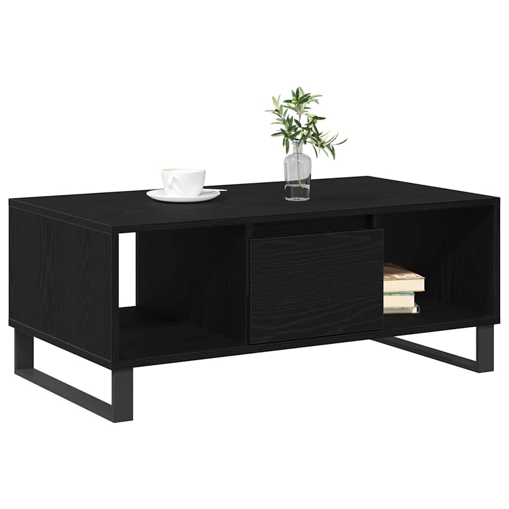 Mesa de centro carvalho preto 90 x 50 x 36,5 cm