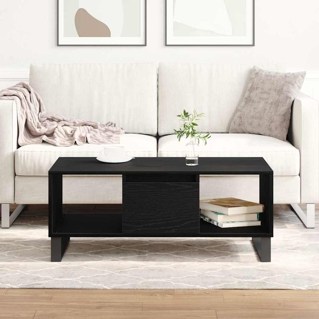 Mesa de centro carvalho preto 90 x 50 x 36,5 cm