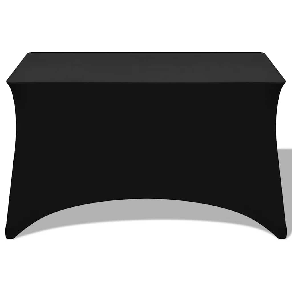 Capa extensível para mesa 2 pcs 243x76x74 cm preto