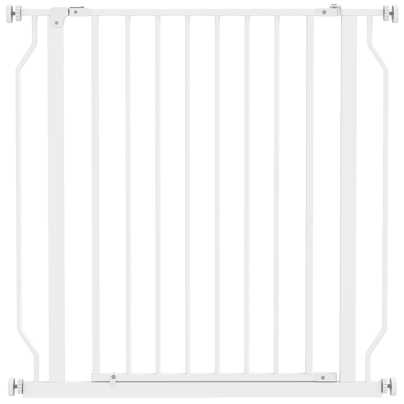 Barreira de segurança para cães 75-85 cm para portas e escadas, dupla direção, duplo bloqueio, branco