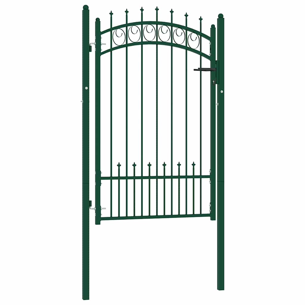 Portão de cerca emmen com pontas de aço 104x117 cm verde