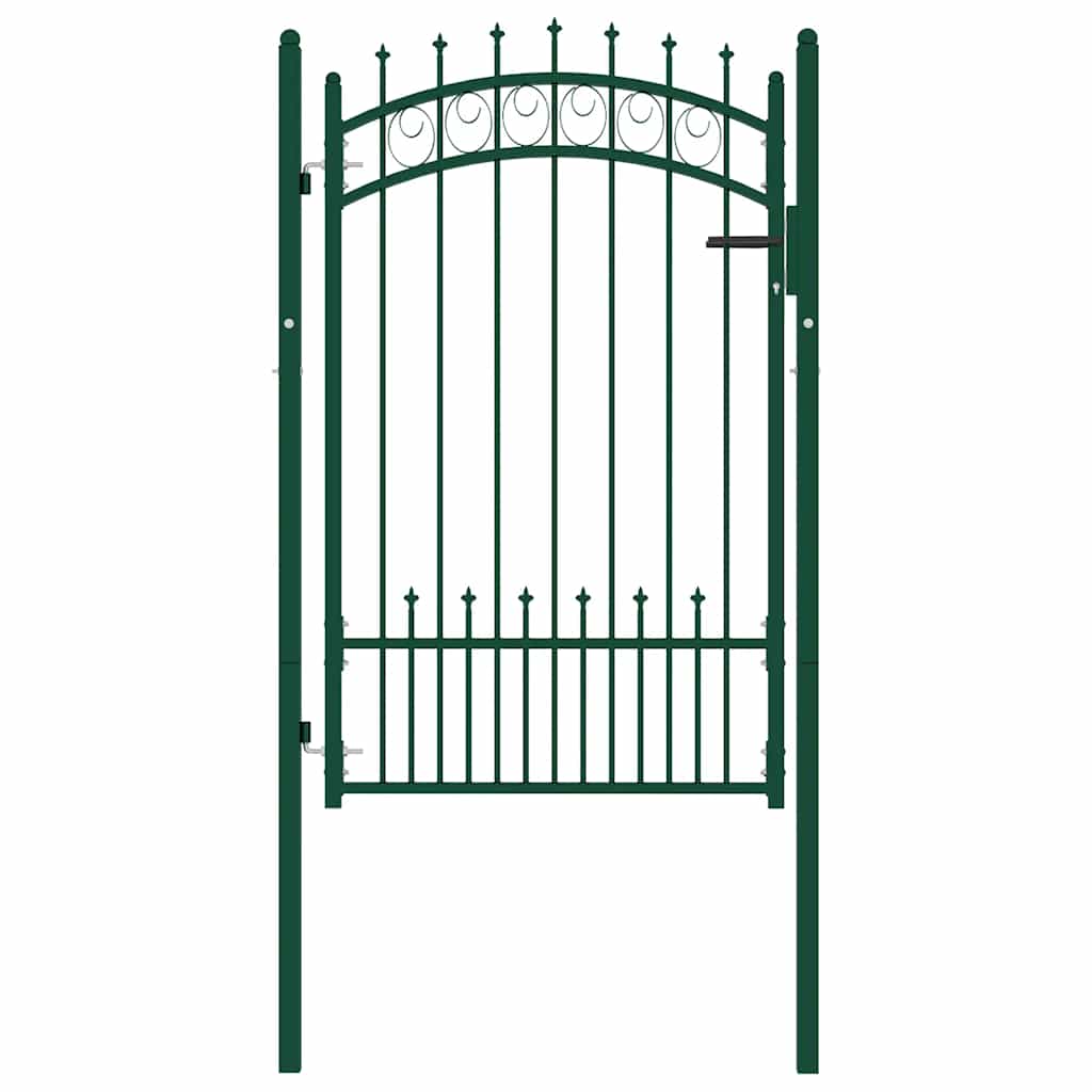 Portão de cerca emmen com pontas de aço 104x117 cm verde