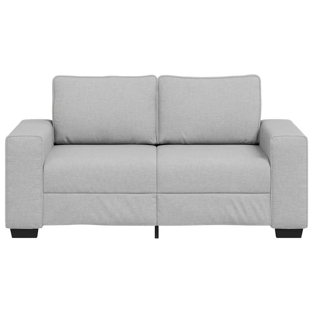 Sofá de 2 lugares 160x77x82 cm tecido cinzento nublado