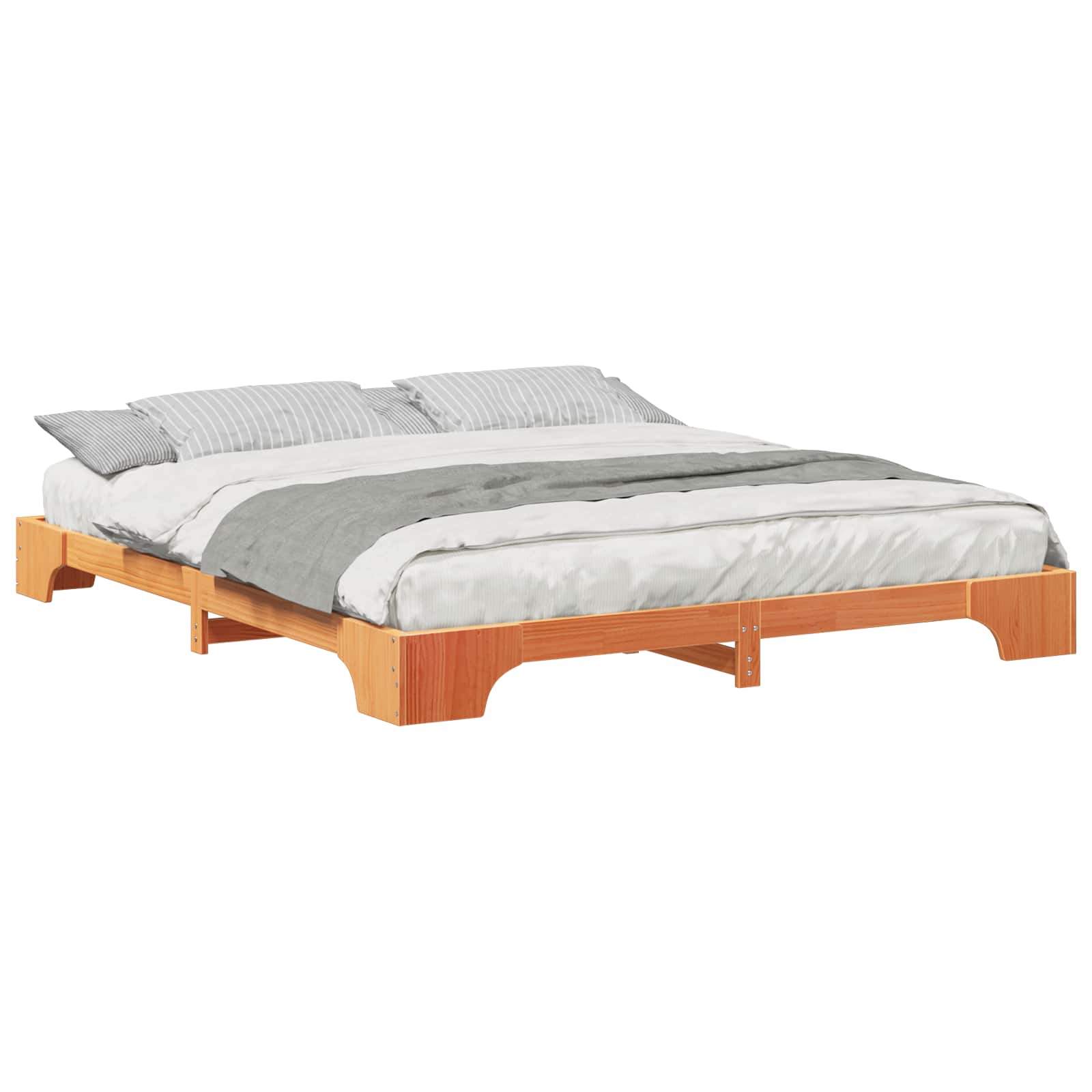 Estrutura da cama castanho 200 x 220 cm