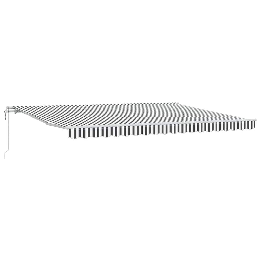 Toldo retrátil automático 450x300 cm antracite e branco