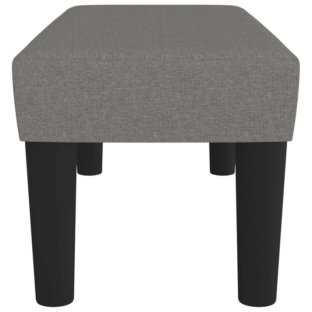 Banco 70x30x30 cm tecido cinzento-escuro
