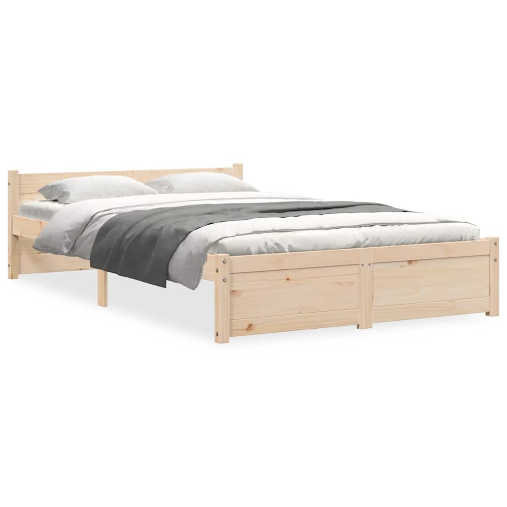 Estrutura de cama sem colchão 120x200 cm madeira maciça
