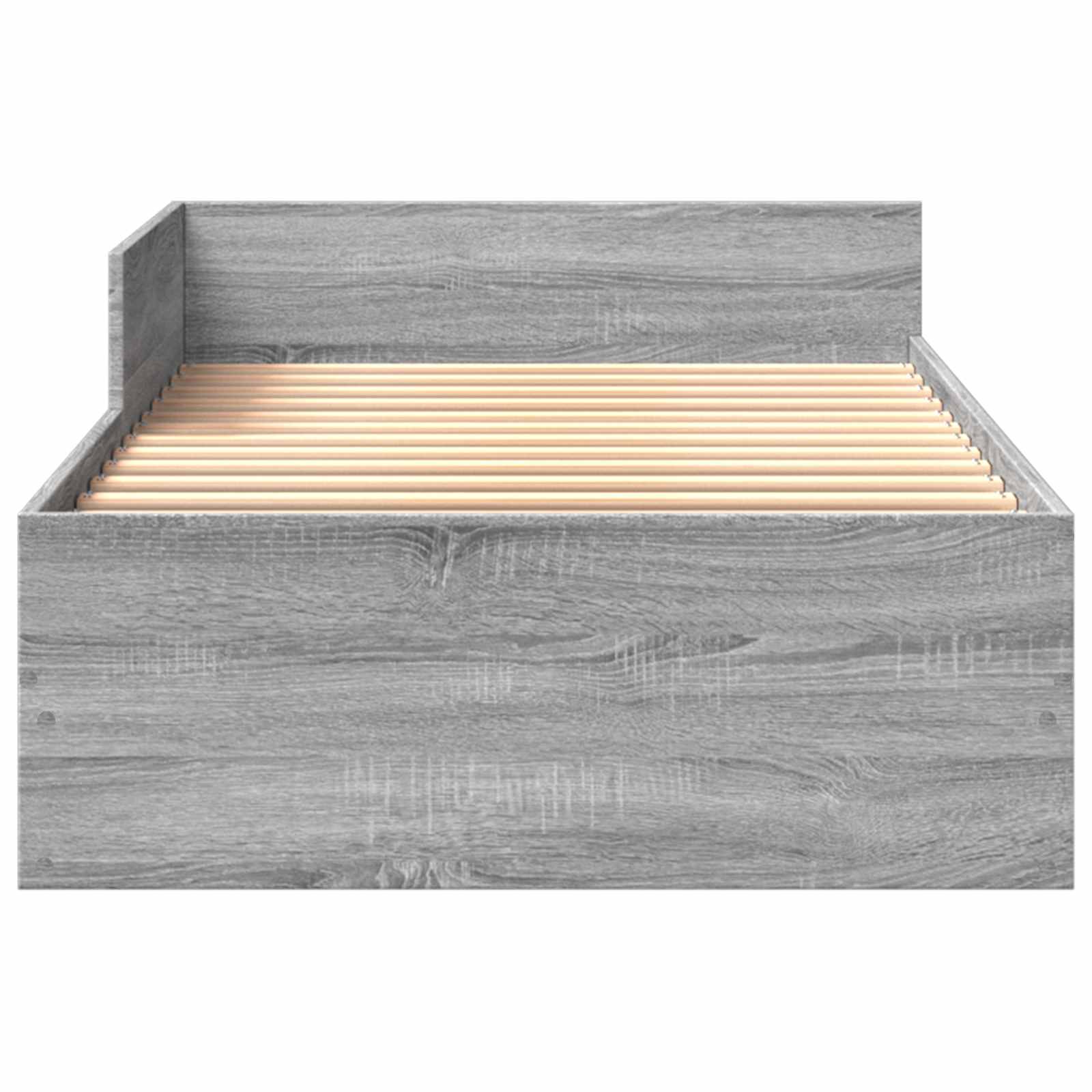 Estrutura de cama com cabeceira sonoma cinzento 80 x 200 cm