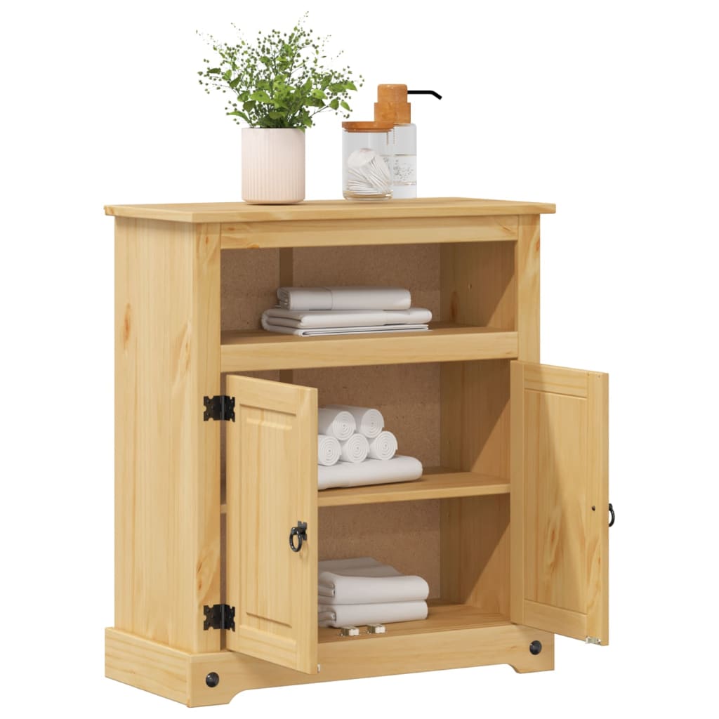 Móvel de wc corona 70x33x80 cm madeira de pinho maciça