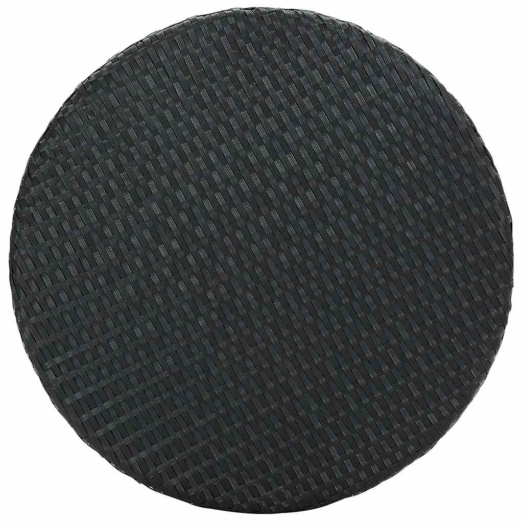 Mesa de jardim 60,5x106 cm vime PE preto