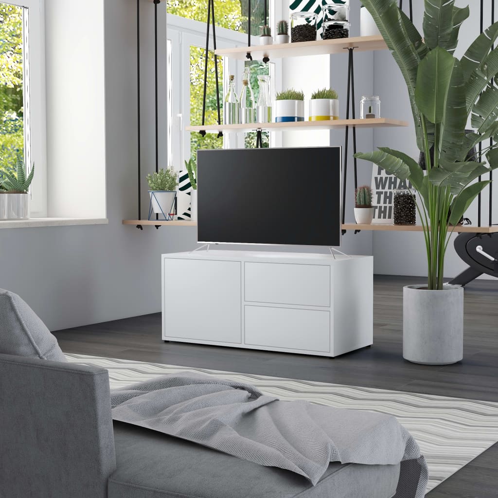 Móvel de TV 80x34x36 cm derivados de madeira branco