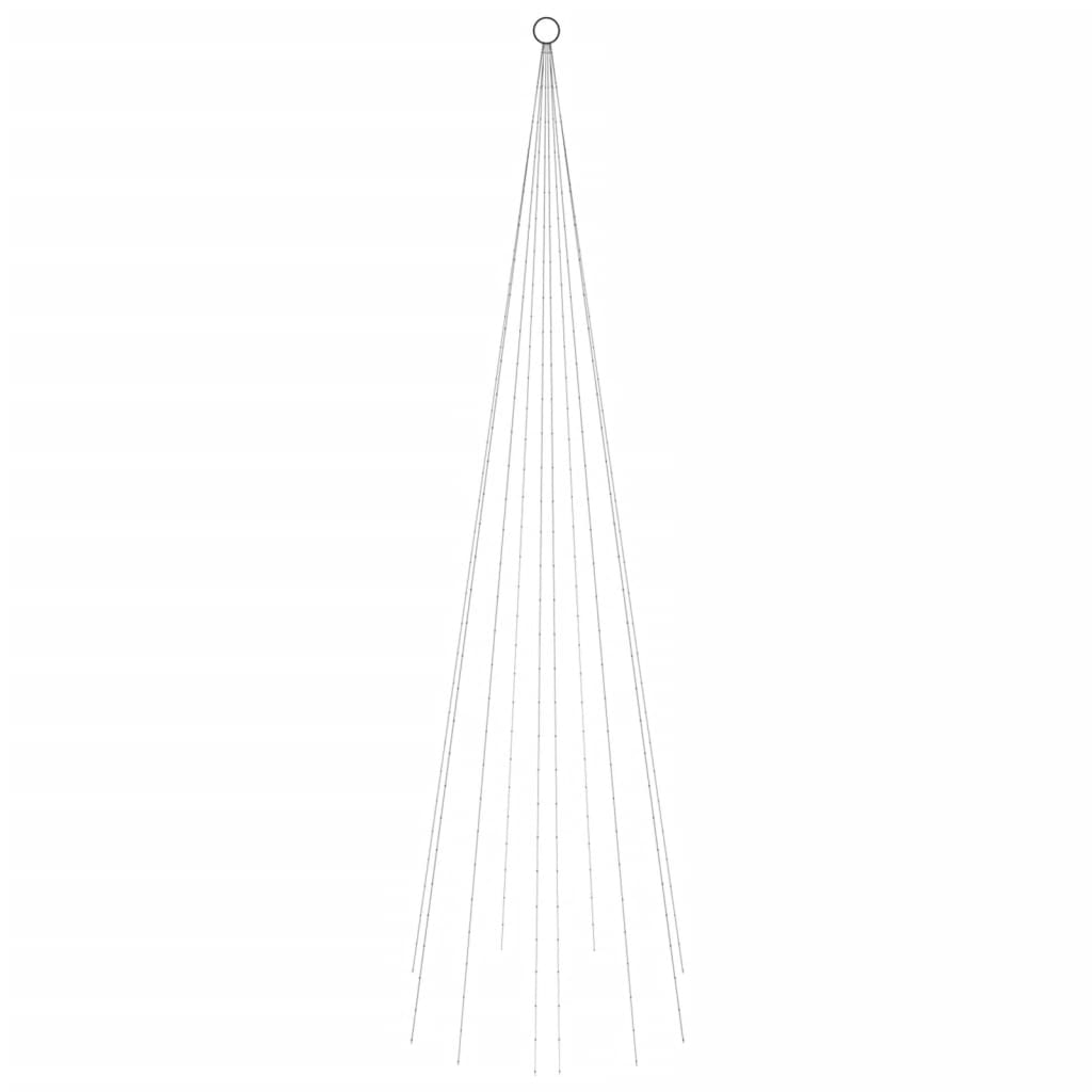 Árvore de natal mastro de bandeira 310 leds 300cm branco quente