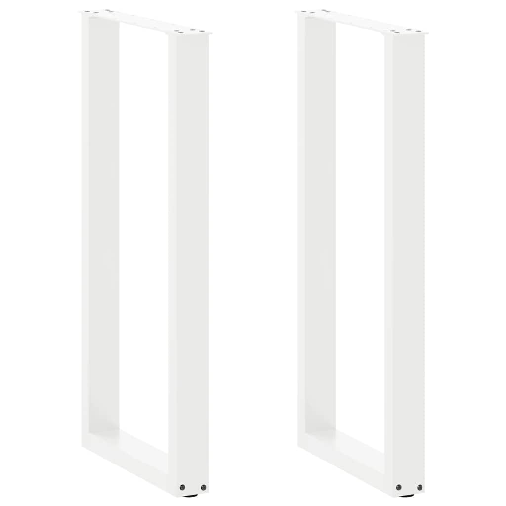 Pés de mesa de bar em forma de u, 2 peças, branco, 40x (100-101) cm, aço