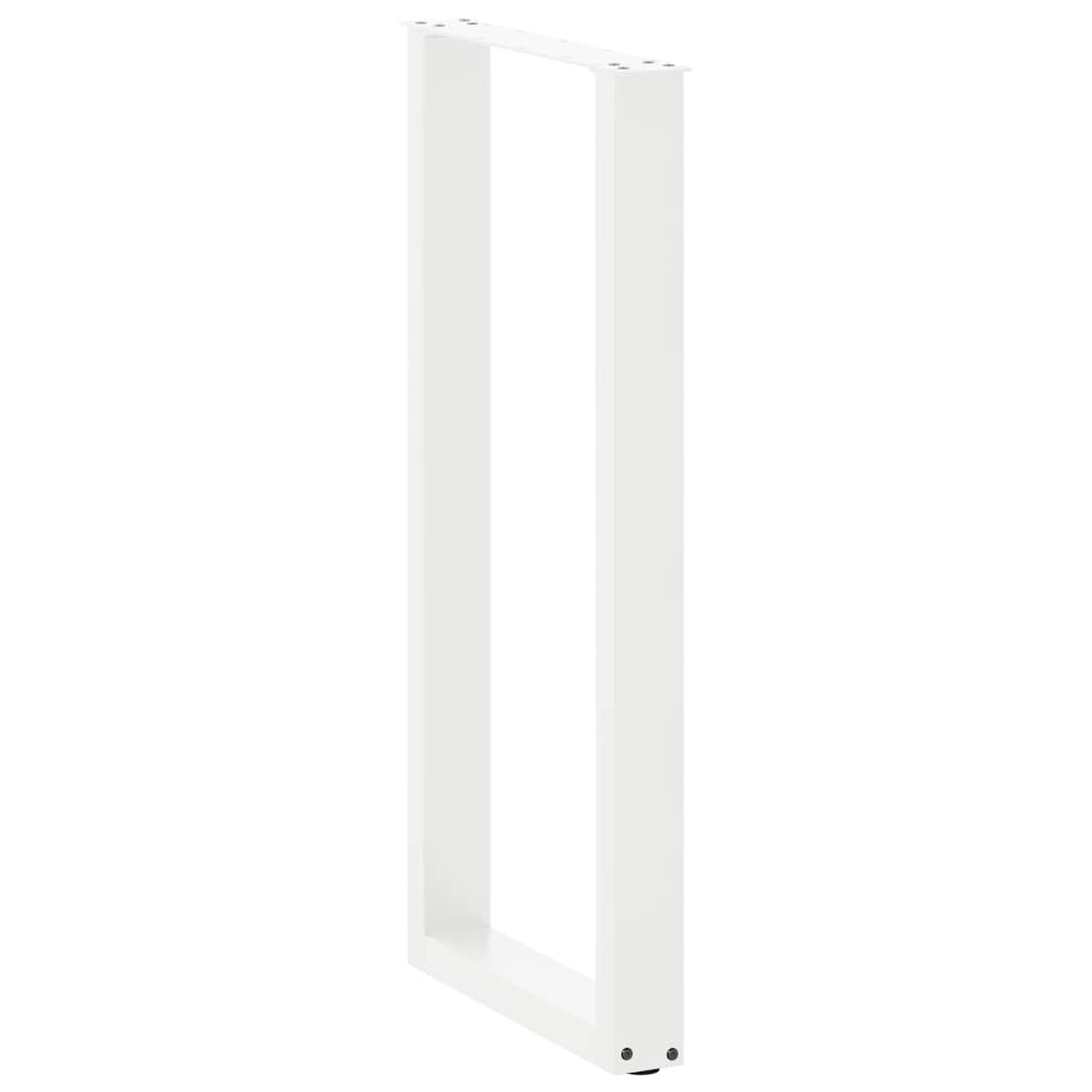 Pés de mesa de bar em forma de u, 2 peças, branco, 40x (100-101) cm, aço