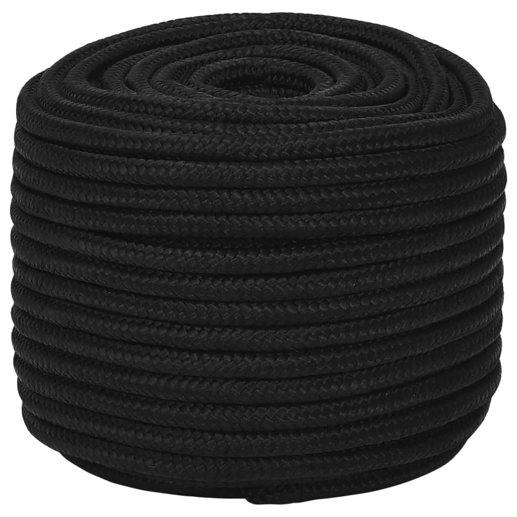 Corda de trabalho 14 mm 25 m poliéster preto