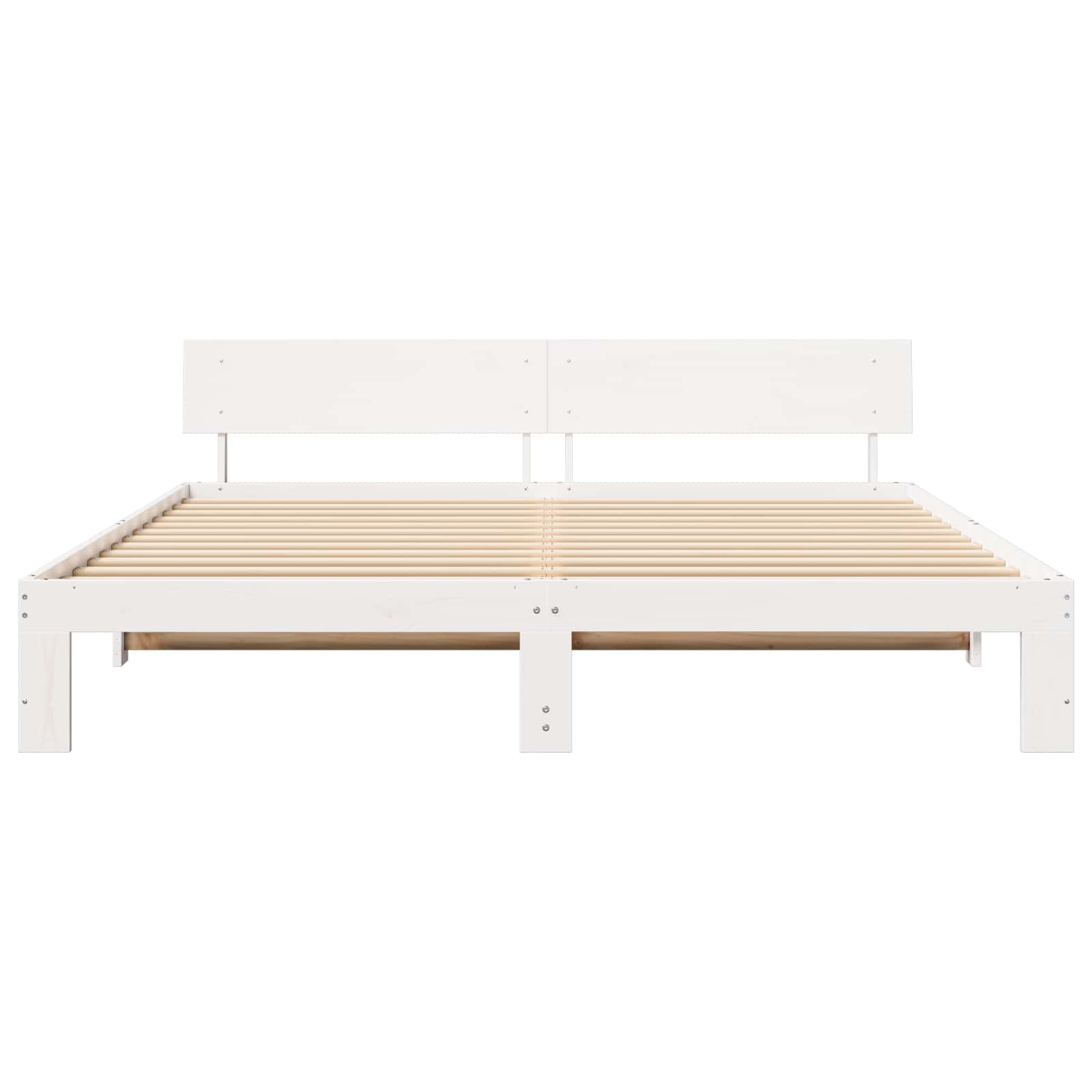 Estrutura da cama com cabeceira branco 180 x 200 cm