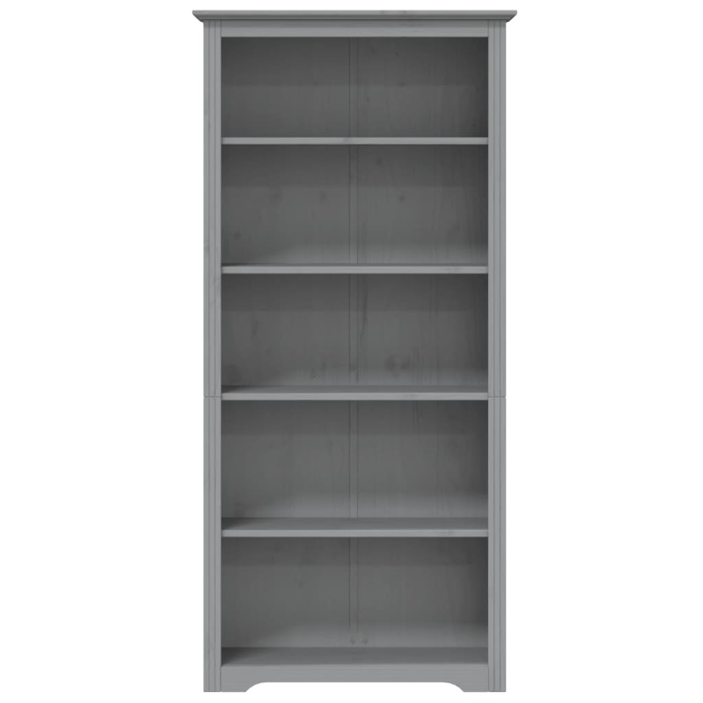 Estante bodo 5 prateleiras 82x40x173 cm pinho maciço cinzento