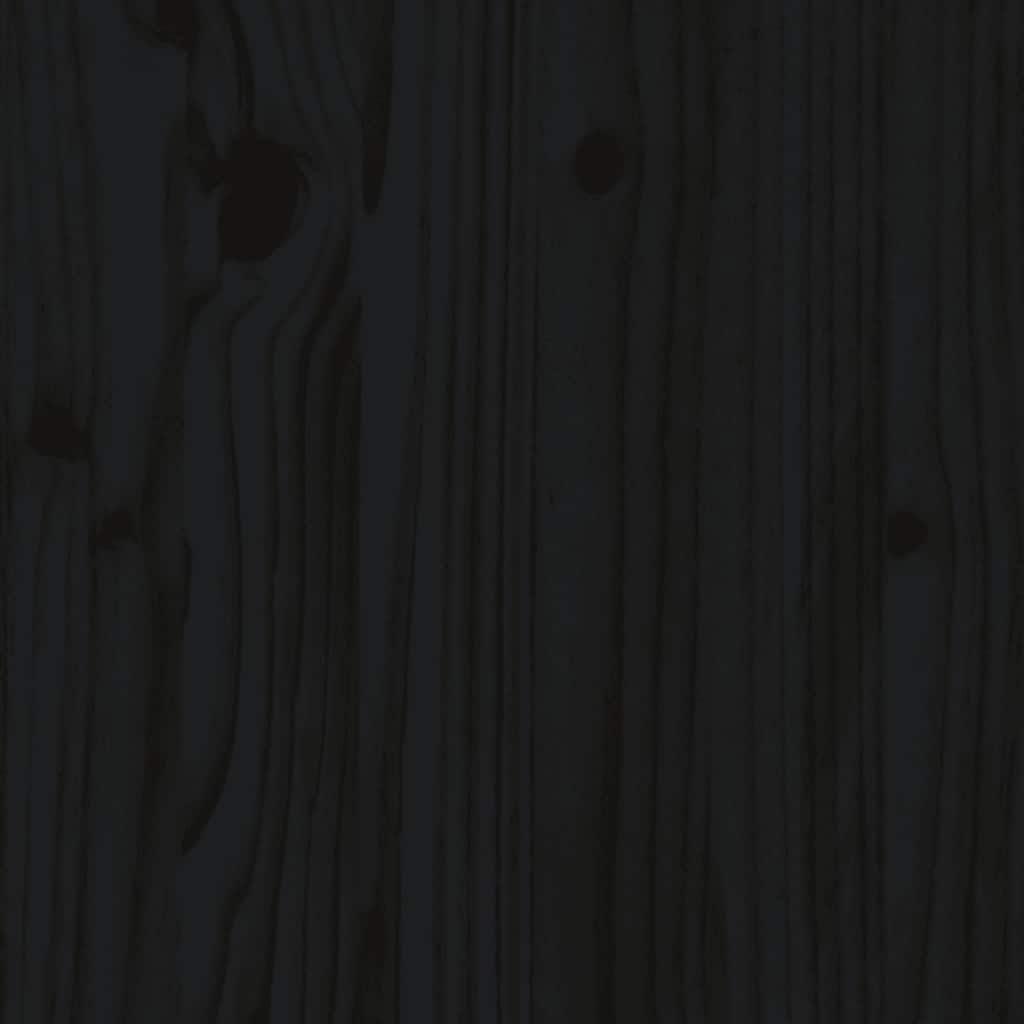 Cabeceira de cama 81x4x100 cm pinho maciço preto