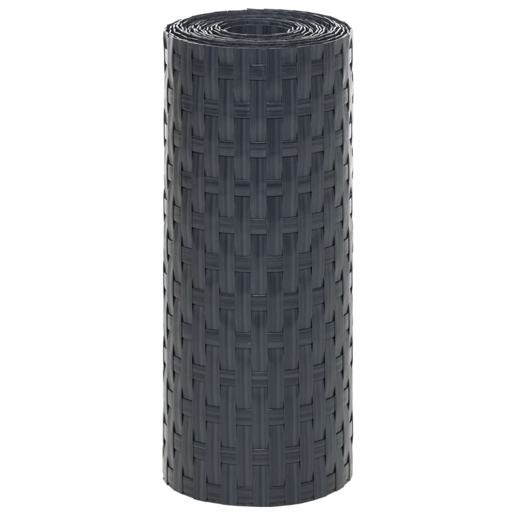 Telas de varanda 10 pcs 255x19 cm vime PE antracite